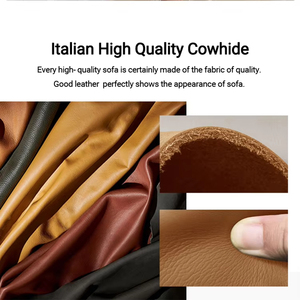 ชุดโซฟาหนังโซฟาแบบแยกส่วน, โซฟาหนังแบบแยกส่วนหรูหราเฟอร์นิเจอร์โซฟาปรับเอนได้ - Product Image 4