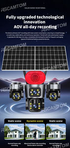 Caméra solaire Rscamtom 20MP AOV à quatre objectifs, détection de mouvement 360°, suivi humain, alarme, vision nocturne couleur, audio bidirectionnel, IP66 - Product Image 5