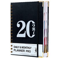 Agenda à feuilles mobiles en PVC pour l'organisation transfrontalière, planificateur quotidien, calendrier 2027, cadeau, organisateur d'efficacité