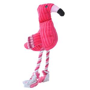 Sıcak satmak yeni Flamingo pet köpek ses peluş oyuncak hayvan oyuncak çocuklar ve evcil Bite çiğnemek için noel hediyeleri pamuk halat oyuncakları - Product Image 6