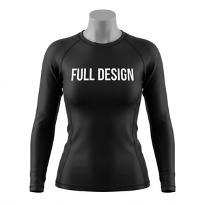 Vente en gros de chemises de compression pour hommes MMA BJJ, personnalisées, à séchage rapide, pour l'entraînement en salle de sport, vêtements de sport à manches longues, hauts athlétiques - Product Image 2
