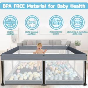 RHS-PPEN7 Usine de vente en gros : Parc de jeu pour bébés et enfants, barrière de sécurité au sol pour la maison, idéal pour le salon et les jeux d'enfants - Product Image 5