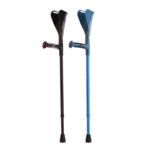 Elbow <b>Crutches</b> Height Adjustable Black And Blue Medical <b>Walking</b> Aid For Fracture Recovery - Product Image 1