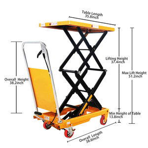 家用平板升降用自动液压剪叉式升降机小车小型升降机高效液压自动升降机 - Product Image 5