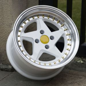 Jantes en alliage pour voiture de tourisme Deep Dish 18X8.5 pouces 4/5X100 compatibles avec ALPINE <span class=keywords><strong>GTA</strong></span> avec rivets - Product Image 3