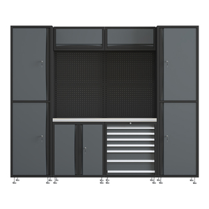Système de rangement modulaire haut de gamme pour garage, grand format et combiné multi-modules pour atelier, avec établi et armoire à outils - Product Image 6