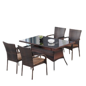 Mobilier d'extérieur moderne au design personnalisé pour bricolage Ensemble table et <span class=keywords><strong>chaise</strong></span> en rotin pour balcon <span class=keywords><strong>jardin</strong></span> maison modulaire d'appoint patio sectionnel en osier - Product Image 2