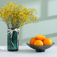 Verrerie Verre coloré Fabrication Vaisselle de mariage Assiette à dessert Assiettes à salade et vase en verre