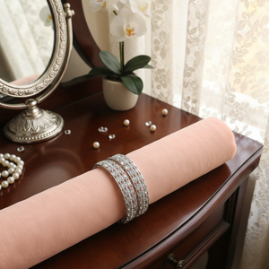 Ensemble de bijoux fins plaqués argent Jewelemarket avec pierres en cristal et perles blanches 2.4 Bangles 11151752WH - Product Image 3