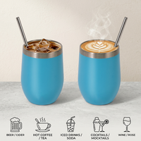 Tasse isotherme en acier inoxydable 12 oz la plus populaire pour le camping et les voyages, bouteille d'eau, tasses à thé et café, mug personnalisé avec logo