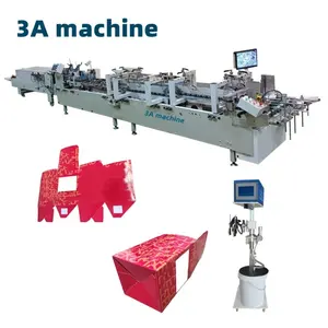 CQT-1100 Verbeterde Type Automatische Bodem Lock Map Gluer Automatische Kartonnen Vouwdozen Machine Machine Voor Het Maken Van Dozen