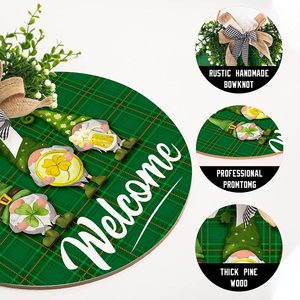 ST <span class=keywords><strong>Patrick</strong></span> tường bằng gỗ treo trang trí Chào mừng dấu hiệu cửa cho bên đóng gói trang trí cửa số hình dạng trang trí cửa nhà cung cấp - Product Image 4