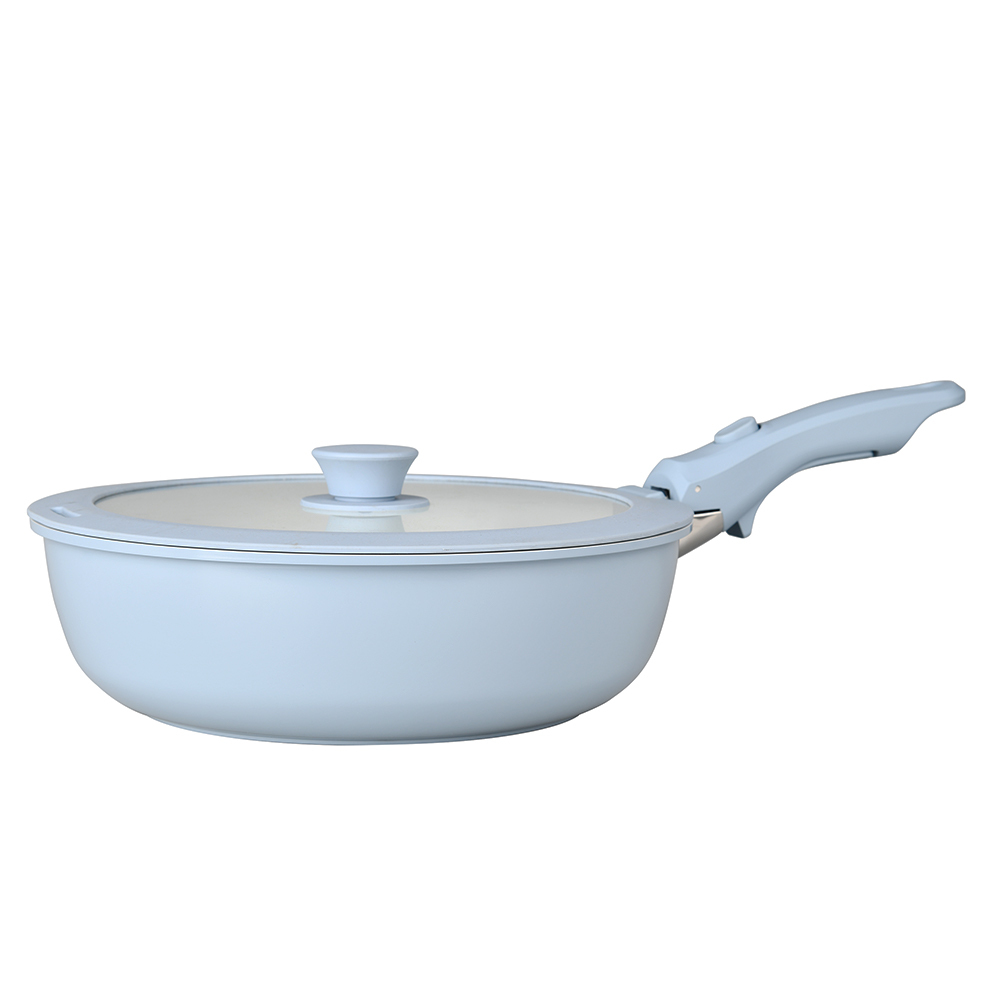 Detachable Modern Kitchenware Cookware Set Non-Stick Coated Pan Removable Handle Silicone Lid Eco-Friendly Cooking Utensils · image 2
