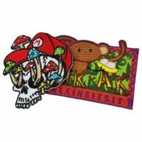 Offres Spéciales personnalisé 3D broderie à repasser Logo chapeau Patch excellent pour les vêtements avec un matériau en tissu de forme irrégulière