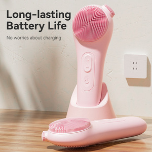 Smart Electric <strong>Facial</strong> <strong>Cleansing</strong> <strong>Brush</strong> With Constant Temperature Heating 5 Speed Vibration Waterproof for Deep Pore Cleaning - Product Image 5