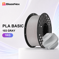 Filament PLA BlazeNex 1KG 1.75mm Faible Déformation Résistant à la Chaleur Résultats Fiables Flux Constant Surface Grise Propre Moulage Facile
