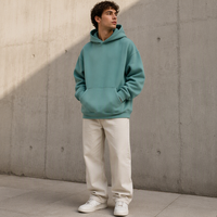 Sweat-shirt à capuche oversize coupe ample épaules tombantes du S au XXL grandes tailles personnalisable avec logo OEM pour l'hiver
