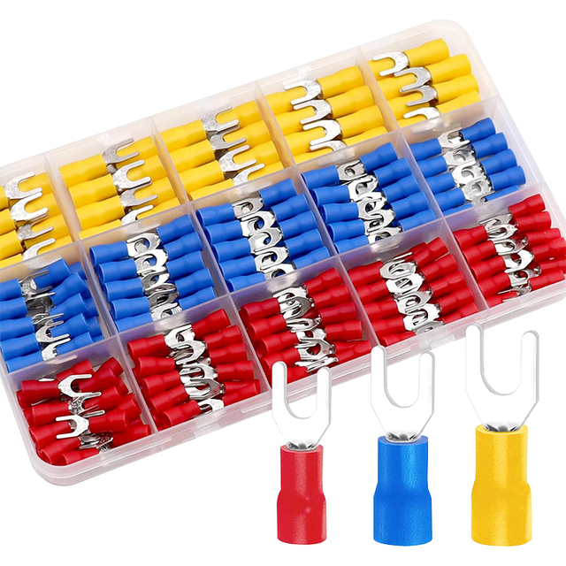 Insulated Wire Electrical Connectors - Butt, Ring, Spade, Quick Disconnect - Crimp Terminals Connectors Assortment Kit