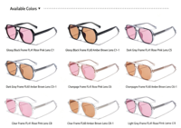 Lunettes thérapeutiques FL-41 à verres roses pour le soulagement des migraines, anti-lumière bleue spécialisées, double pont, monture TR90 pour la photophobie
