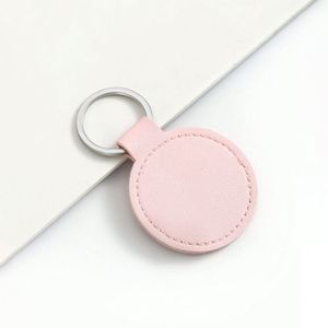Round PU Leather Keychains Blanks <b>Key</b> <b>Rings</b> for DIY Craft Colorful <b>Key</b> Fob Kit for Purse - Product Image 4