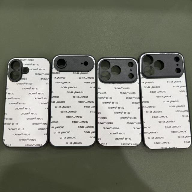 2D Sublimation Blanks Cell Phone Covers Black Rubber TPU PC Sublimation Custom Phone Cases for Iphone13/14/15/16/17 Pro Max