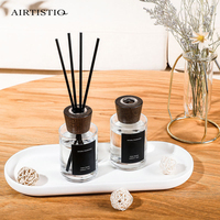 Diffuseur de parfum en bois naturel, désodorisant de maison maison avec couvercles en bois, bâtonnets parfumés, étiquette privée
