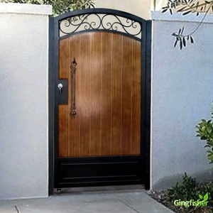 Sân sau sắt thiết kế cổng chính với thanh gỗ 6 feet thanh lịch hàng rào lưới mắt cáo & Cổng trang trí - Product Image 6