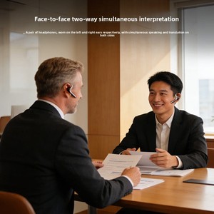 Auriculares de Interpretación Simultánea Time Space Pot W4pro, Traducción Inteligente con IA, Traducción Sin Conexión para Reuniones de Negocios en el Extranjero - Product Image 3