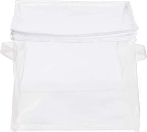 Juego de Bolsas de Almacenamiento Rectangulares Transparentes de PVC, 3 Organizadores de Malla Plegables, Almacenamiento de Ropa, Artículos Diversos para el Dormitorio, Diseño Transparente con Cierre - Product Image 4