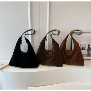 Vintage Matte PU Zipper Tote Bag Commuting Underarm Large Capacity Single Shoulder Women's Polyester Lining Spring 2025 - Product Image 3