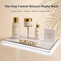 Support de présentation cosmétique en acrylique personnalisé, pliable et détachable, résistant à l'eau, pour les magasins de détail, les spas, les salons de beauté