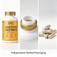 Enzymes digestives à base de plantes, capsules de bien-être quotidien, 60 capsules, prix d'usine en marque privée, OEM ODM, vente en gros