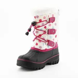 Hot Selling Beautiful Warm Unisex Kids Pull On Nylon Snow Boots Anti-slip Winter Boots for Children