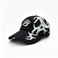 Nouvelle casquette de baseball brodée en PVC à 6 panneaux, style streetwear, unisexe, motif flamme, tissage uni, pour le sport, les loisirs et l'extérieur, utilisable en toutes saisons