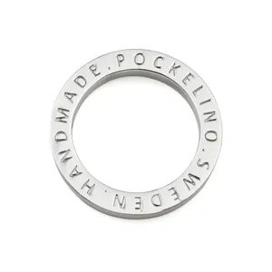 Handbag Accessories Customised Flat O Ring Silver Plating 7/8 Inch Metal O-Ring 22mm Metal Engraving O Ring for Bag