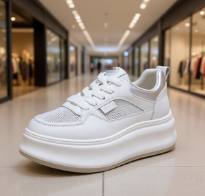 <b>Leather</b> Platform <b>White</b> Casual Women's <b>Shoes</b> All Season - Product Image 4