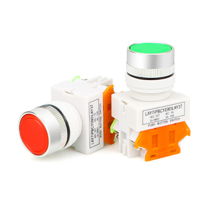 Interrupteur à bouton-poussoir LAY37 à réinitialisation automatique 1 marche 1 arrêt 22MM, interrupteur de démarrage momentané - Product Image 2