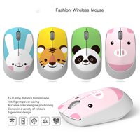 Nouvelle souris optique sans fil ultra-mince de conception coréenne 2,4 GHz, souris d'ordinateur mignonne de dessin animé