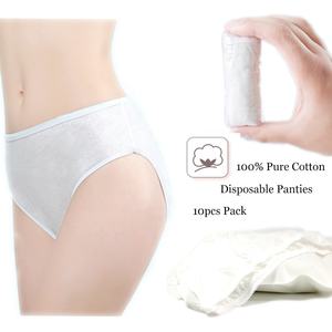 Einweg-Strick-Slips aus reiner Baumwolle für Damen Reise höschen Hohl dekorationen im weißen Dreieck-Stil XL XXL <span class=keywords><strong>XXXL</strong></span> für den Spa-Gebrauch - Product Image 3