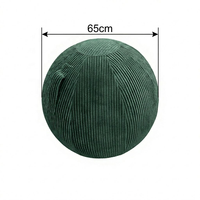 Housse de ballon de Pilates en velours côtelé de 65 cm avec poignée de transport, manchon amovible pour ballon d'exercice, logo personnalisé, fabricant d'usine