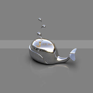 Sculpture de logo en acier inoxydable ANW8704 pour entreprise, personnalisez votre espace avec de l'art métallique 3D - Product Image 1