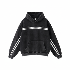 Pantheraint เสื้อฮู้ดผู้ชายผ้าฝ้ายผสมลายนูน, เสื้อแนวสตรีทไซส์ใหญ่เสื้อผ้าฝ้ายผสม100% ฤดูหนาว - Product Image 1