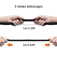Tuyau d'arrosage extensible en caoutchouc durable 50/100 pieds avec enrouleur, anti-fuite, anti-pli, léger, haute pression, anti-corrosion