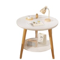 Table basse portable, table basse de salon, table de chevet, table d'appoint double couche, petite table de luxe légère et haut de gamme