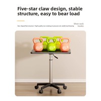 Table de chevet portable à hauteur réglable avec roulettes, bureau mobile pour ordinateur et écriture à usage domestique