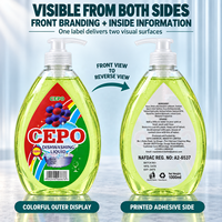 Étiquette personnalisée imprimée recto-verso pour bouteille en verre transparent, savon liquide, autocollant adhésif transparent avec impression inversée