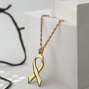 Collier de ruban de cancer du sein en acier inoxydable minimaliste imperméable petit arc pour <span class=keywords><strong>les</strong></span> survivants du cancer Link Parties Christian - Product Image 4
