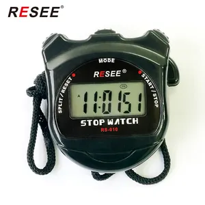 Resee produsen stopwatch olahraga Mini profesional Timer laboratorium 2 Lap memori jam berhenti menit untuk pria