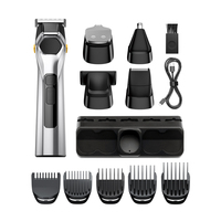 Cuyon Kit de toilettage professionnel 5-en-1 IPX6 étanche alimenté par batterie USB-C rasoir électrique domestique nez corps poils du visage