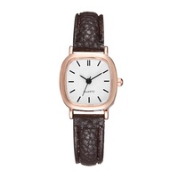 Y377 Montre Femme Reloj Jam Tangan Wanita Tali Kulit PU Coklat Jam Tangan Quartz untuk Wanita Muda Jam Tangan Wanita Produk Baru 2026